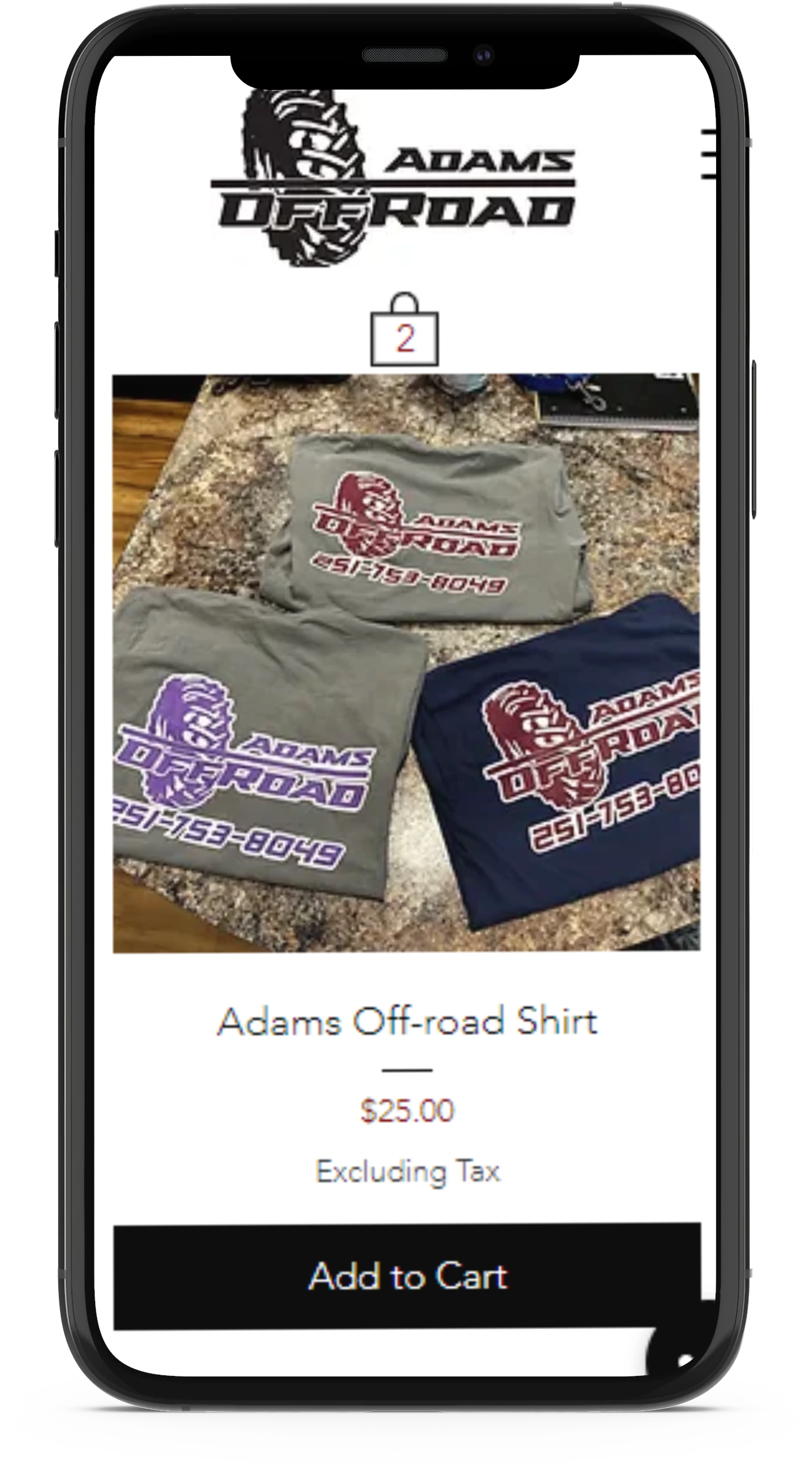 Adams Offroad website